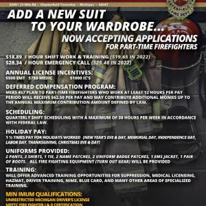 Chesterfield Fire Department is Seeking Part-Time Firefighters