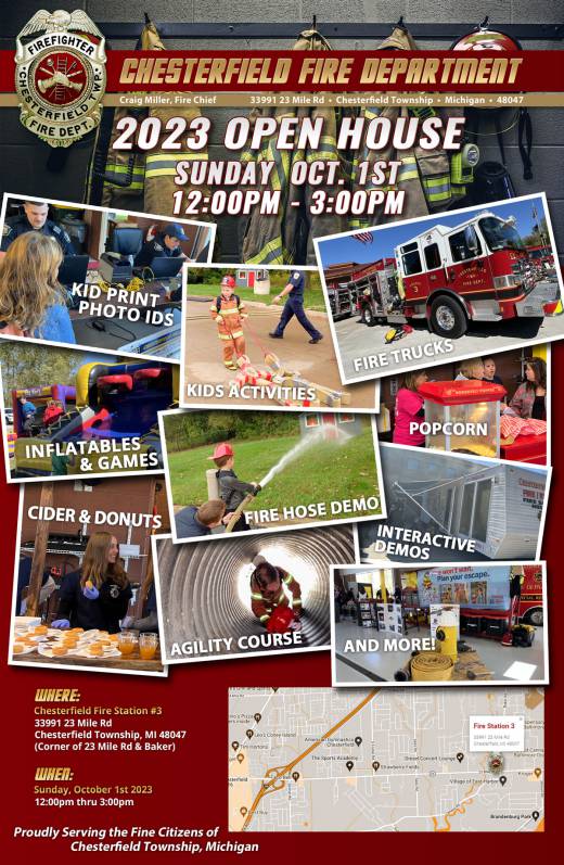 Chesterfield Fire Dept. Open House – Sunday Oct. 1st