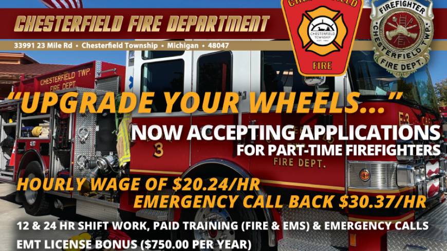 Accepting Applications for Part-Time Firefighters