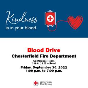 Fall Blood Drive – Fri. Sept. 30th 1PM-7PM